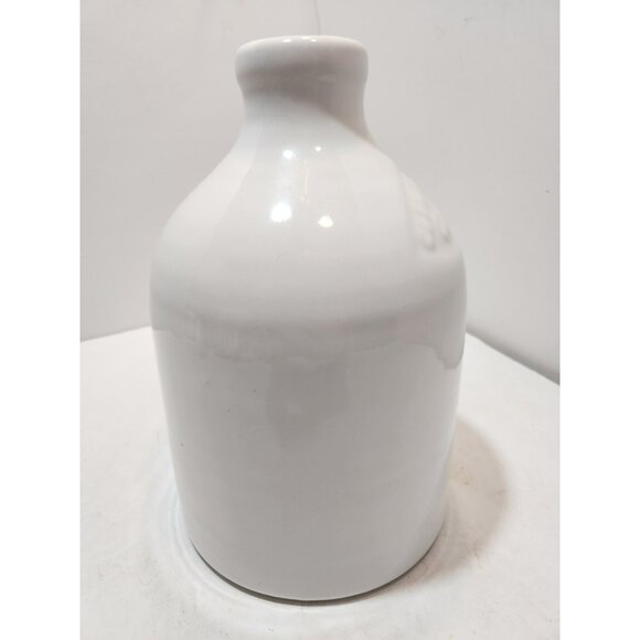 Vtg Harris Potteries Chicago White Stoneware 1/2 Gal Jug Peppermint French Chic - Picture 4 of 10